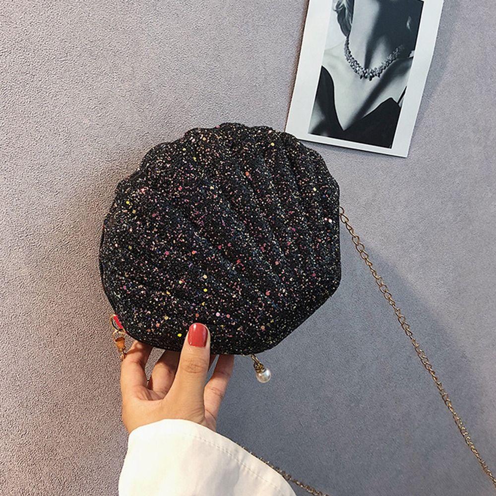 Сумка для телефона на молнии с блестками, маленькая сумка через плечо, сумки через плечо, сумка-ракушка