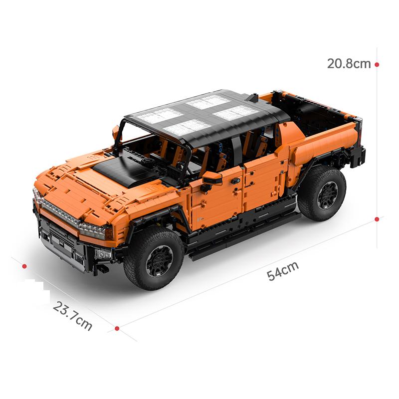 1:10 Classic Off-Road Vehicle Model Building Block Building Set, Moc Model Ornaments Educational Toys, Static Car Model Gifts
