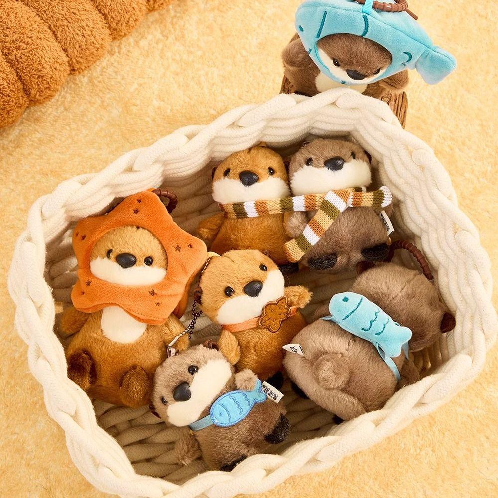 Мягкая набивная подвеска в виде выдры, подвеска для сумки, набивная кукла выдра, плюшевый брелок в виде выдры, рюкзак