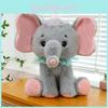 Cute Elephant Plush Toy With Pp Cotton Filling Soft Short Fur For Girls Gift