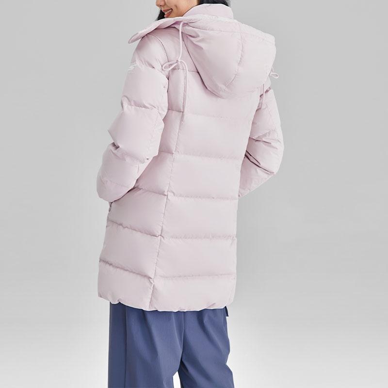 (WMNS) Skechers BASIC Long Down Jacket 'Pink' Women's P423W085-0239