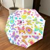 1PC Butterflies Flowers Umbrella-8-Rib Reinforced Portable Folding Travel Suitable for All Seasons Outdoor Daily Use  -J0375