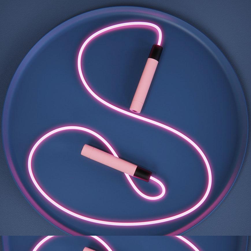 Portable Luminous Cool Skipping Rope Fluorescent Glare Rope Student Adult LED Fitness Skipping Rope Jump Rope Outdoor Sports Toys Home Fitness
