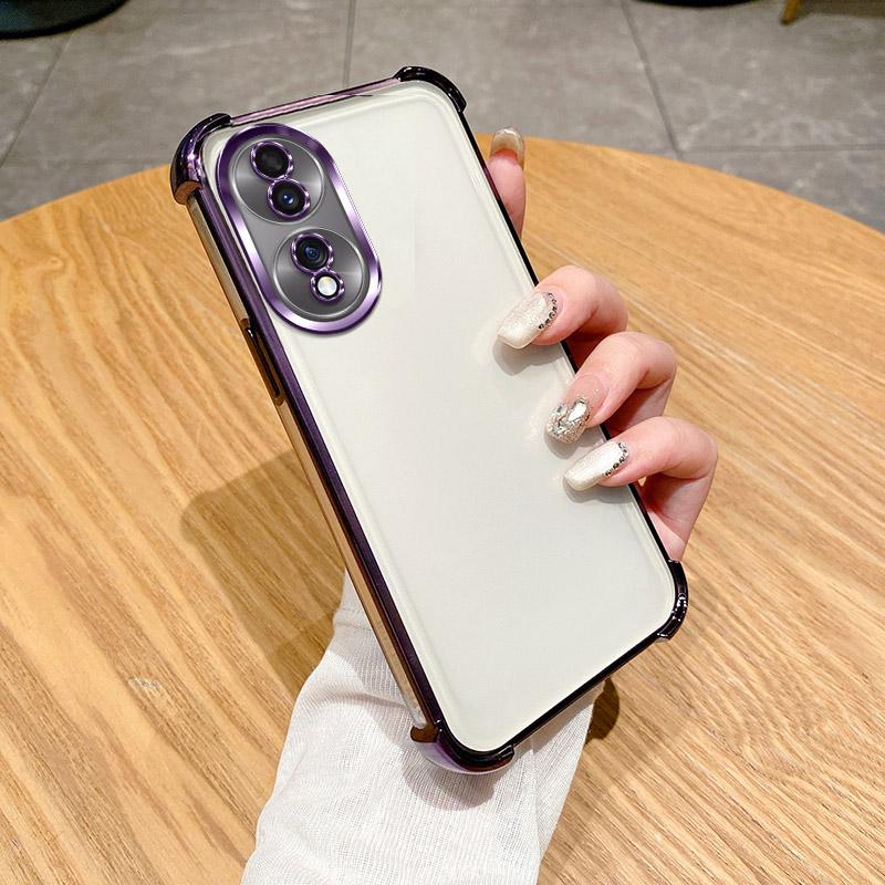 Чехол для Honor X7b Чехол для Honor X7B 5G Чехол CLK-LX1 CLK-LX2 CLK-LX3 Чехол для телефона Мягкий бампер Противоударный Защитный чехол Прозрачное гальваническое покрытие