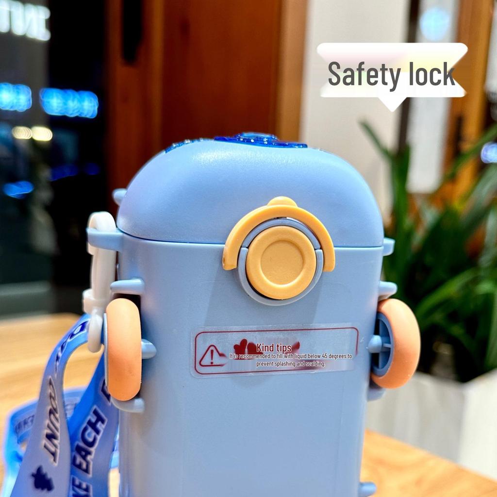 Children's Portable Drop-Proof Straw Cup - Cute Style for Students and Babies