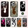 Cool B-BrowningS H-Huntings D-DEER Phone Case For iPhone17,16,15,14,13,12,11 Plus,Pro Max Magnetic For Magsafe Wireless Charging