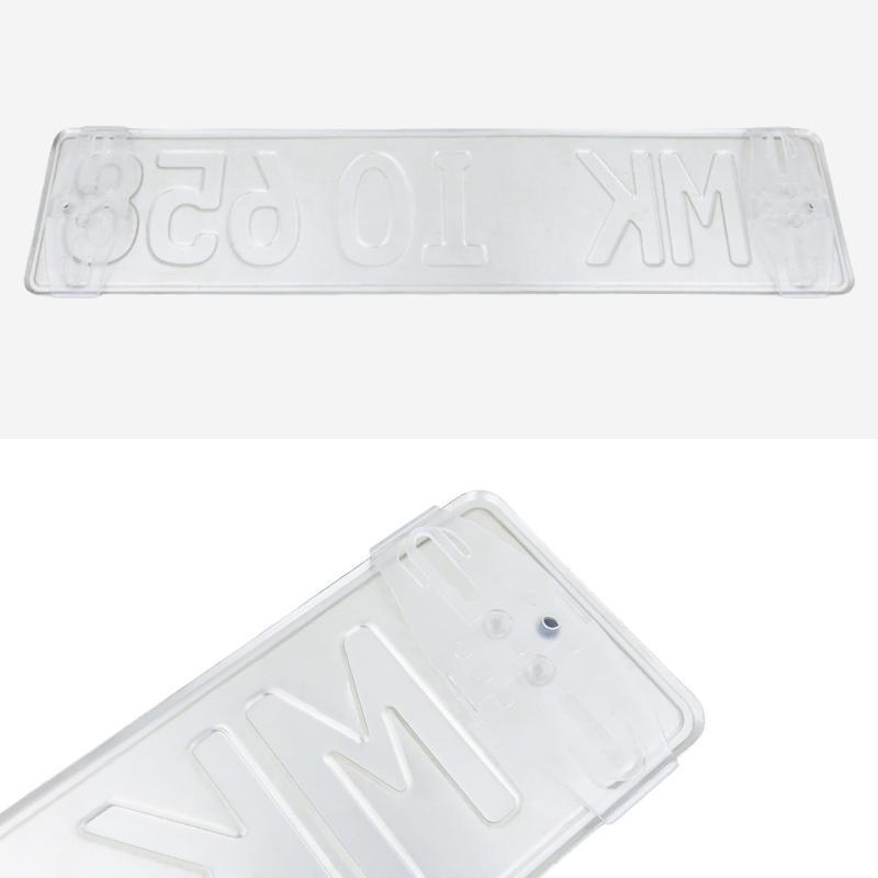 1 Set European Standard Frameless License Plate Buckle Transparent High Toughness Car Exterior Fastener for Daily Use