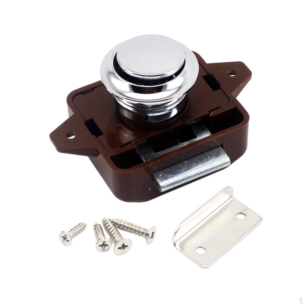 Push Button Latch Lock Cabinet Catch Professional Hardware Cupboard Drawer Knob for RV