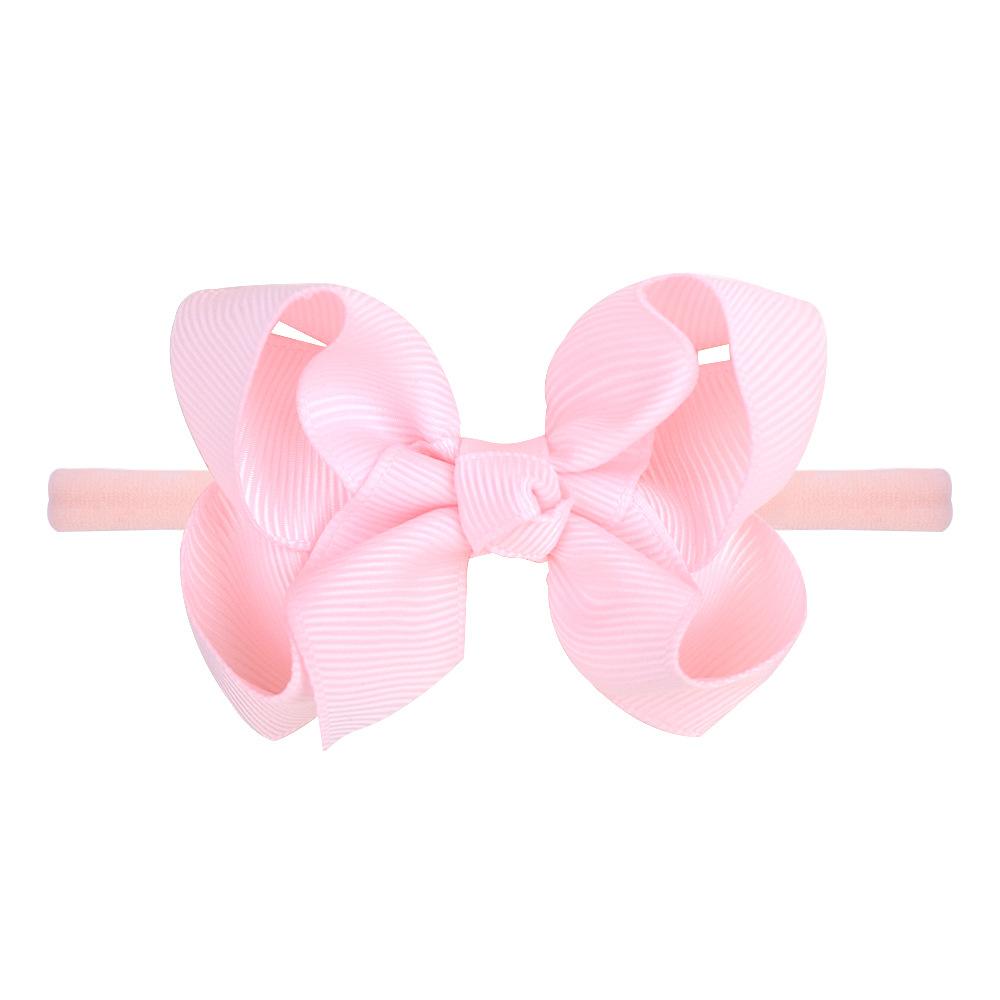 12 Colour Baby Girls Elastic Hair Band Accessories Grosgrain Ribbon Hair Bows and Headbands for Infants Newborns