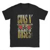 Men's Guns N Roses T Shirts 100% Cotton Tops Funny Short Sleeve Crewneck Tees 4XL 5XL T-Shirts