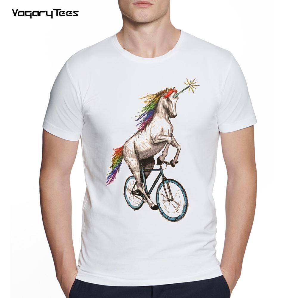 Men's Creative Sea Turtle/Lion Cycling Fixed Gear Bike Print Short Sleeve Tshirt Hipster Streetwear Tops Cool Animals Desgin Tee