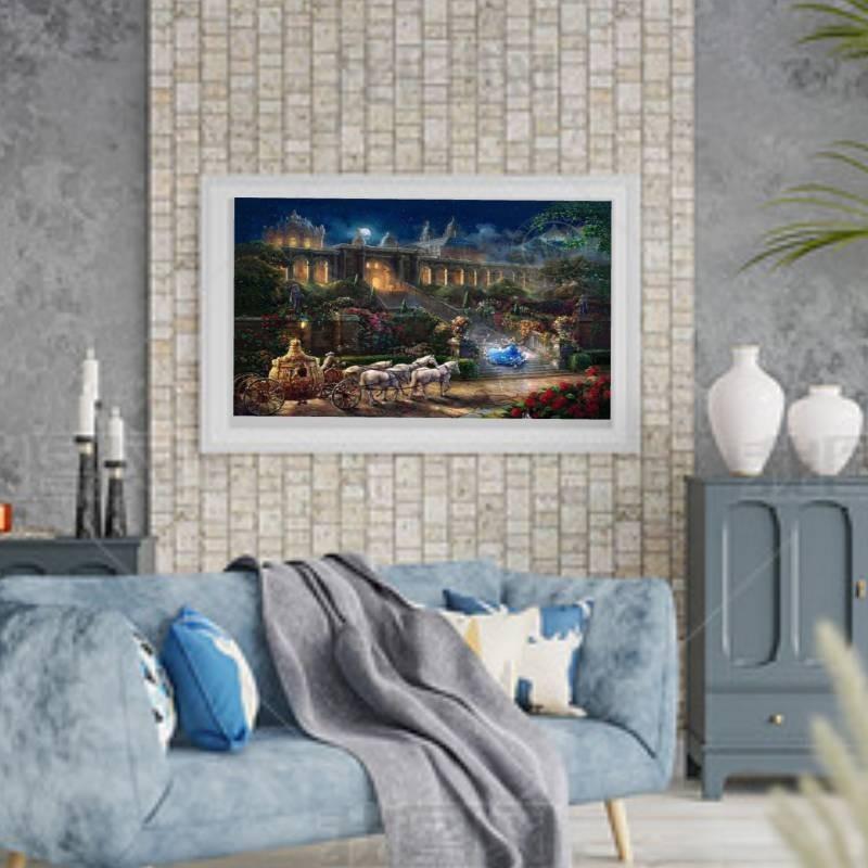 Холст Принцесса Русалка Настенное Искусство Современная Сказка Декор Детской Комнаты Живопись