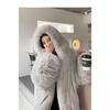 Autumn and Winter New Hooded Imitation Fox Fur Coat Women's Loose and Thin Long Fur Coat Fashion