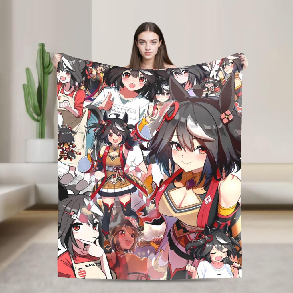 Одеяло Аниме Uma Musume Супер Теплое Удобное Плюшевое Одеяло-Накидка Для Дивана Кровати Кемпинга Фланелевое Покрывало Покрывало