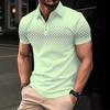 Men'S 3D Printed Polo Shirt Lapel Fashion Simple Casual Short Sleeve Daily Polo