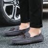 Men Casual Business Shoes Genuine Leather Soft Bottom Loafers Classic Business Office Driving Moccasins Shoes Comfy Tassel Shoes