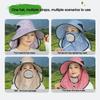 Mesh Breathable Sun Hat Wide Brim Agricultural Work Cap Portable Basin Cap  Summer