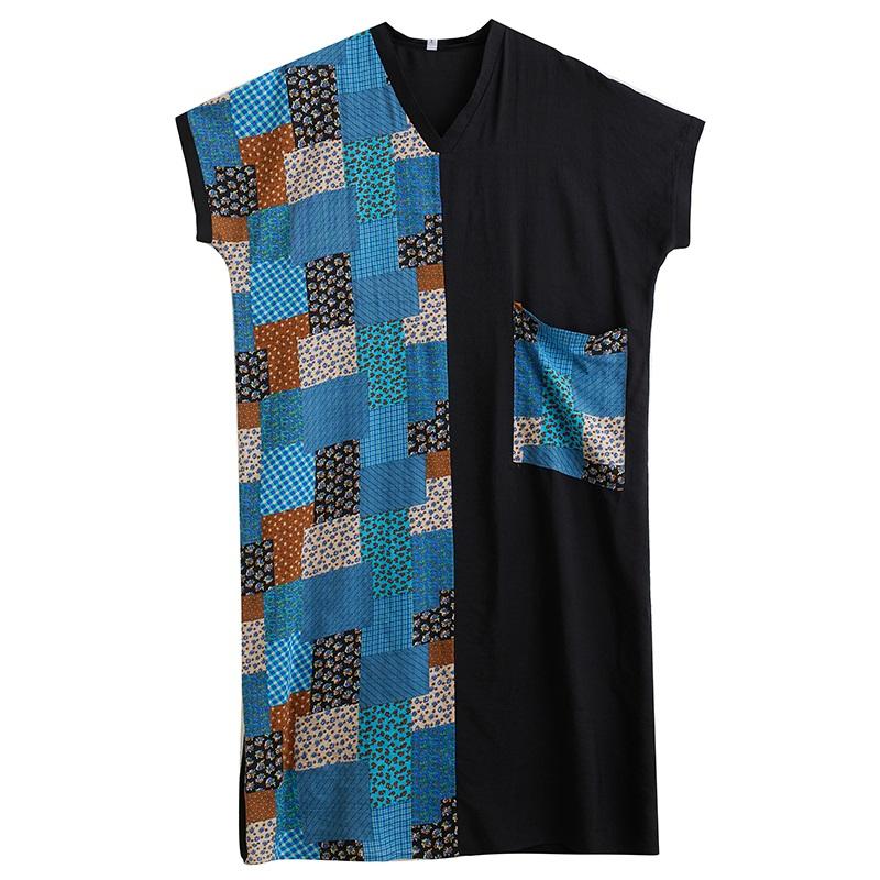 Короткий рукав Плюс размер Хлопок винтаж новые платья для женщин повседневные свободные макси длинное летнее платье