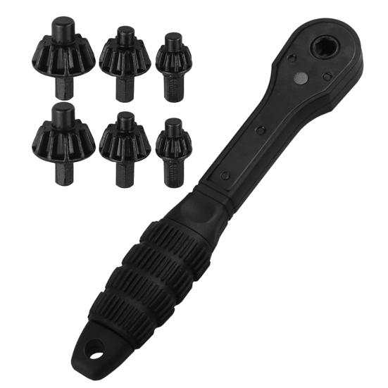 Ratchet Drill Chuck Key Wrench Anti-Slip Handle Ergonomic Multipurpose Universal Double Head Drill Press Chuck Key Mini Ratchet Spanner