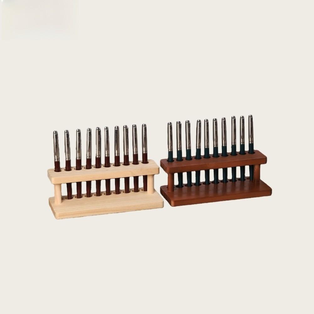 Household Wooden Pen Stand Vertical Pen Holder Durable Office Pen Holder Living Room