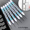 1/2/3/4pcs White Long Head Markers, 0.7mm Multi-surface Deep Hole Markers, Long Nib, For Construction, Crafts More
