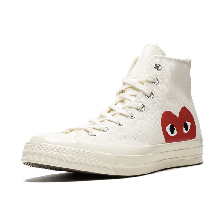 Comme Des Garçons Play X Converse Chuck 70 High Milk Unisex Sneakers White 150205C