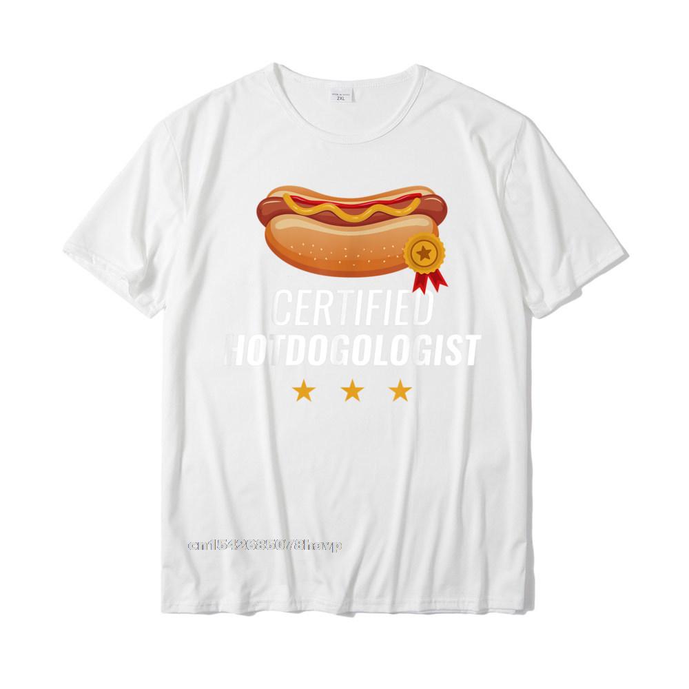 Certified Hotdogologist Funny HOT DOG Gift Hotdog TShirt Popular Unisex Tshirts Summer Tops Shirt Cotton Unique