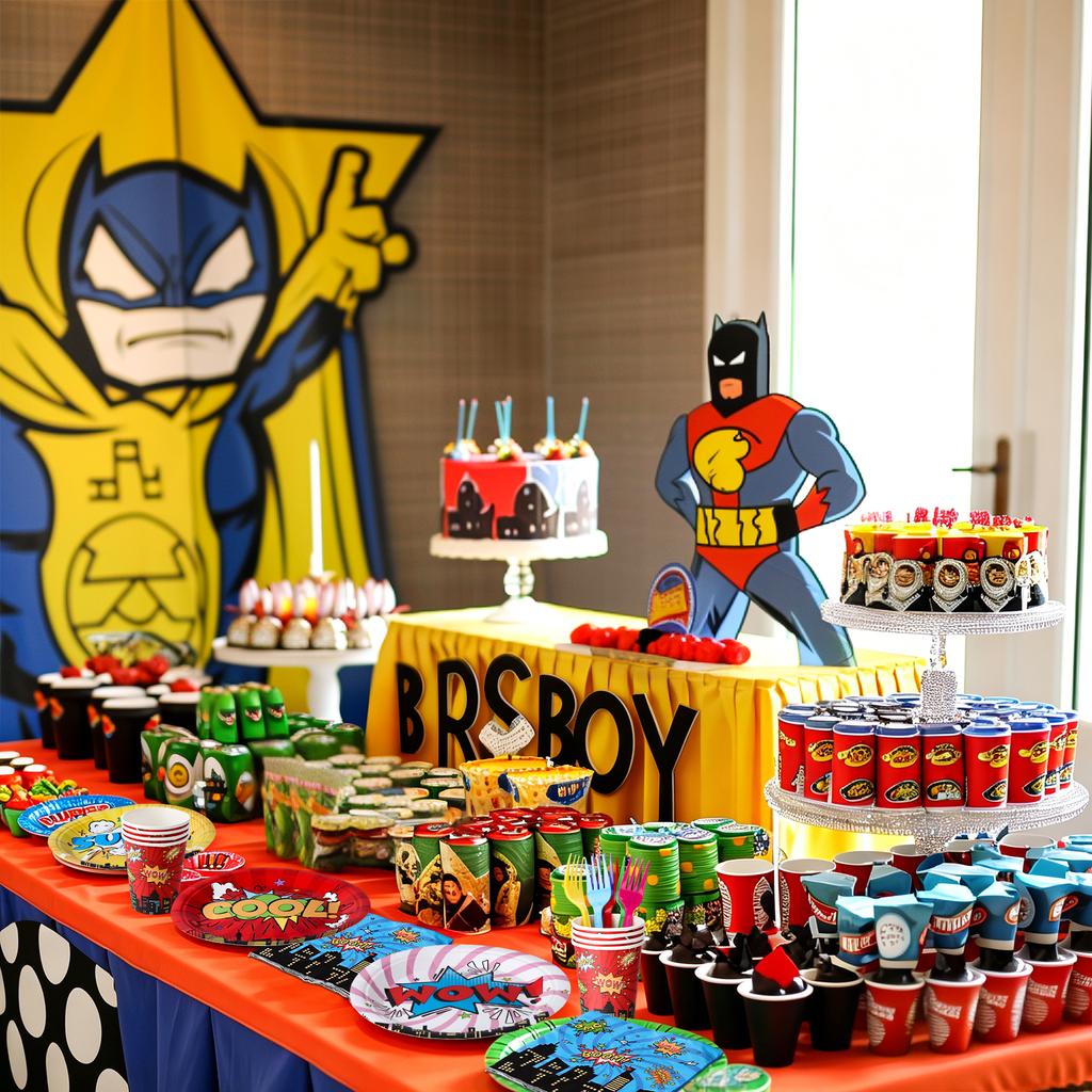 120 шт. Тарелки, стаканчики и салфетки Super Theme Party, вилки для дня рождения с героями комиксов, декорации 'S Action Sign Cityscape