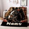 Horse Customize Your Name Blanket Warm Comfortable And Soft Blankets Are Suitable For Home Lunch Break Blanket Office Sofa Sofa Gift To Relatives And