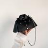 Trendy Pu Square Shape Shoulder Bag With Chain Strap Clothing Appearance Design For Daily Fashion