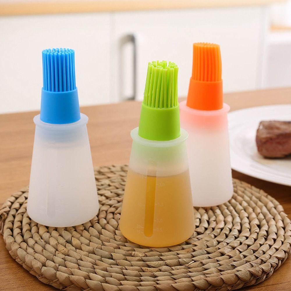 Non-Toxic Squeeze Oil Bottle Silicone BBQ Cooking Tool NEW Oil Dispenser  Kitchen