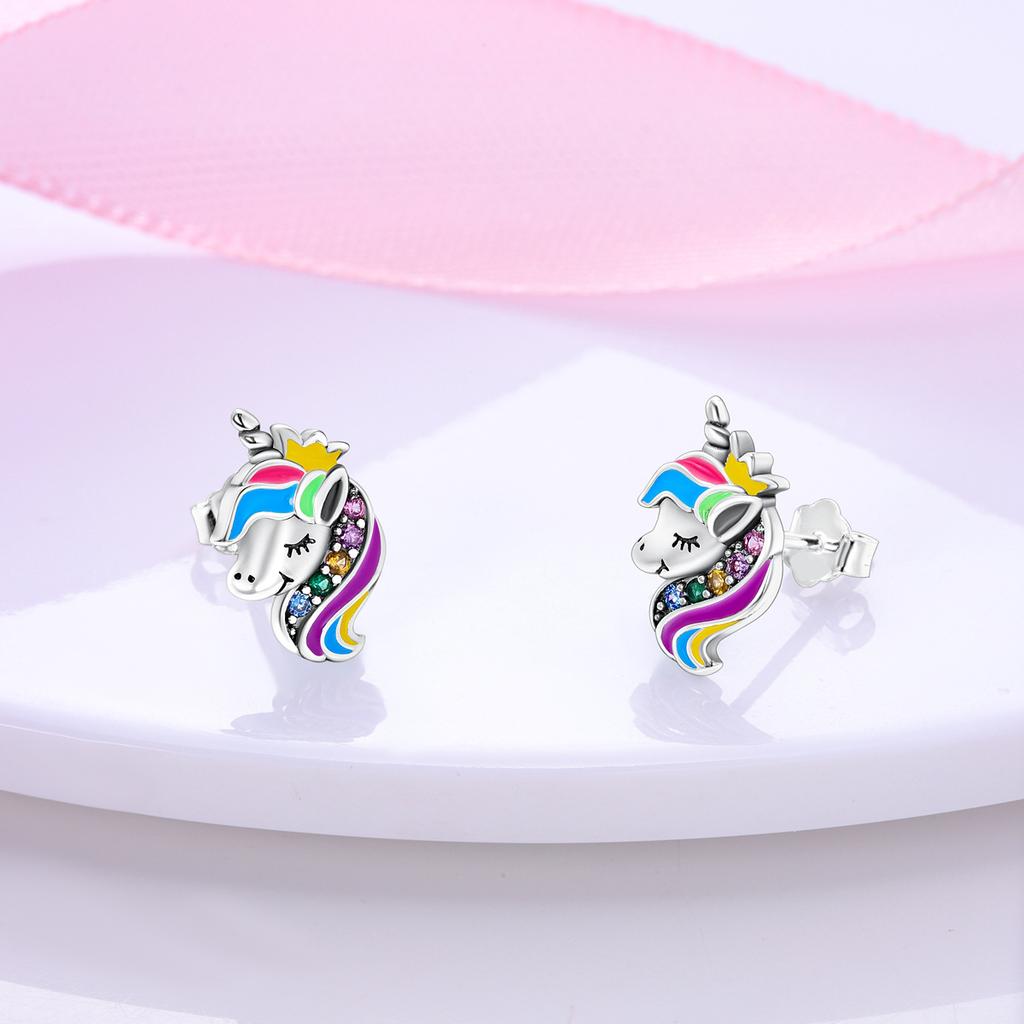 925 Silver Earring Stud For Women Moon Star Cat Design Wedding Party Jewelry Gift Handmade