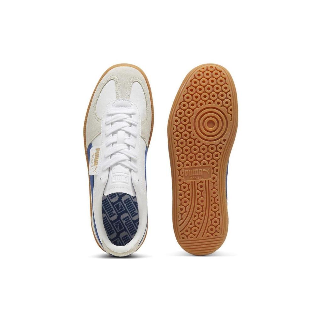 Puma Кожа Palermo Унисекс Белый Серый Пар Белый Королевский Clyde 396464-06