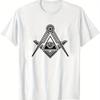 Masonic Eye & Compass T-Shirt,Soft Breathable & Fade-Resistant, Classic Fit for Daily Casual Wear