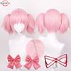Madoka Kaname Cosplay Wigs Pink 30cm Short Clip Ponytails Kaname Madoka Anime Wig Cosplay Heat Resistant Synthetic Hair