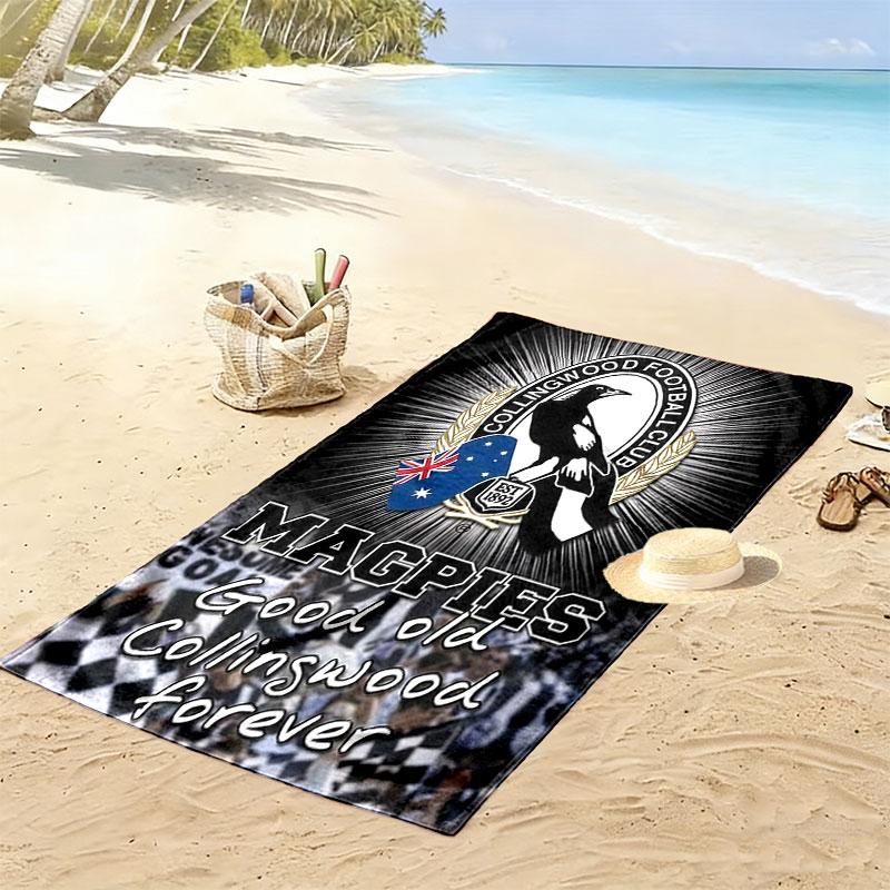 Magpies Roar Print Beach Towel, Large Soft Quick Dry Towel for Beach Camping Swimming