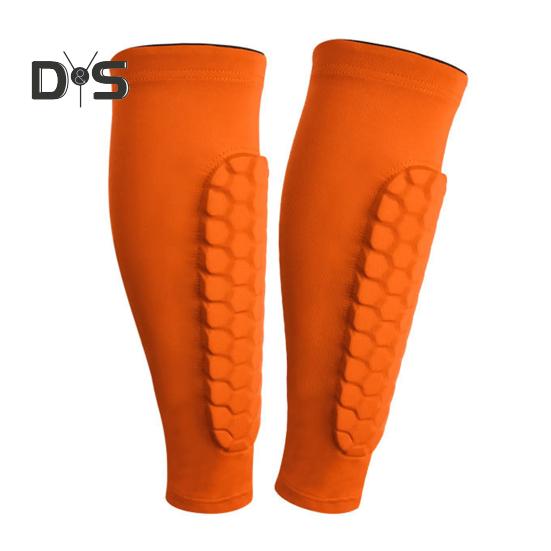 Футбольные щитки для голени для молодежи и взрослых, компрессионный рукав для голени с сотовыми накладками, спортивная защитная экипировка для футбола, бейсбола, катания на лыжах, хоккея