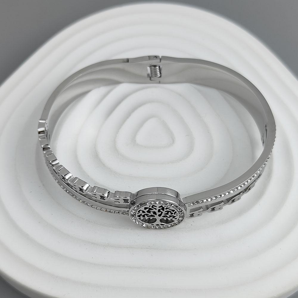 New Tree of Life Horseshoe Zircon Gold-plated Stainless Steel Bracelet 18K, High Quality Waterproof Couple Bracelet, Wife Gift