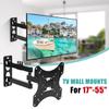 17-55 Inch Retractable 180 Degree Dual Arm Full Motion TV Wall Mount Tilt Swivels Screen Bracket Stand Plasma Holder