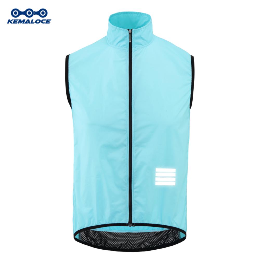 KEMALOCE Cycling Vest Wind Navy Blue Men 2023 Sleeveless Bicycle Gilet Black Lightweight Outdoor Windproof MTB Sports Wind Vest