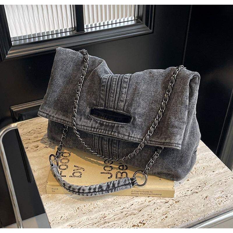 Сумка-тоут большого объема для поездок на работу в новом стиле для женщин, модная джинсовая сумка