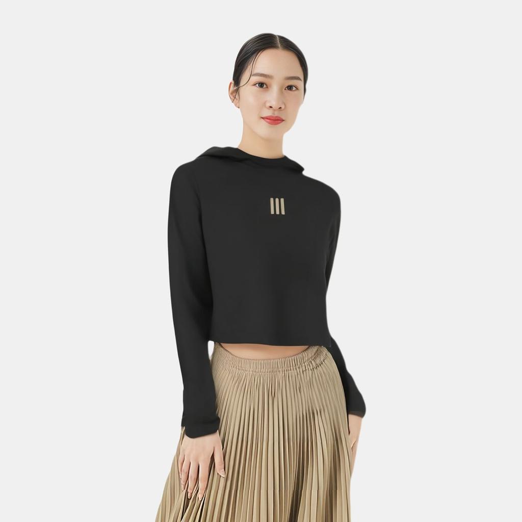 adidas X Fear Of God Athletics Базовый укороченный худи Черный Женские Топы IN5899