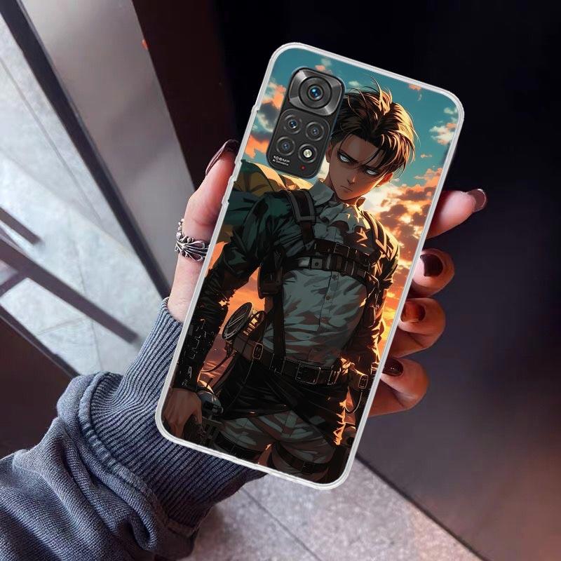 A-Attack on T-Titan Levi Phone Case For Xiaomi Redmi Note 10 11 12 13 14 15 Pro Plus 11S 12S 14S 11T 11E 10S Soft TPU Back Cover