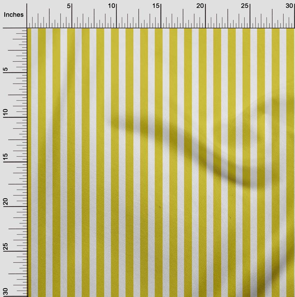 oneOone Cotton Flex Yellow Fabric Stripes Sewing Fabric By The Yard Printed Diy Clothing Sewing Supplies 40 Inch