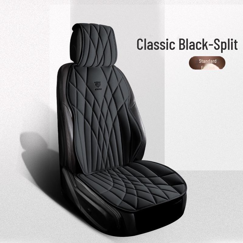 Универсальный комплект подушек для автомобильного сиденья из дышащей кожи наппа - 3 предмета, всесезонный, перфорированный, чехол для заднего сиденья, однокомпонентная подушка для маленького автомобиля