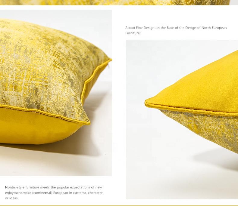 Home Decoration Throw Pillows the Latest Polyester Hotel Home Pillowcase 50*50 Christmas Gift Gold Cushion Cover Pillow Cover