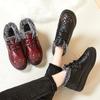 Autumn and Winter Women's Warm Short Boots Plus Velvet Thick Embroidered Women's Warm Shoes