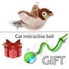 Интерактивные игрушки для кошек Перезаряжаемая электрическая чирикающая машущая крыльями птица с кошачьей мятой Активируемая прикосновением пищащая плюшевая игрушка для питомцев