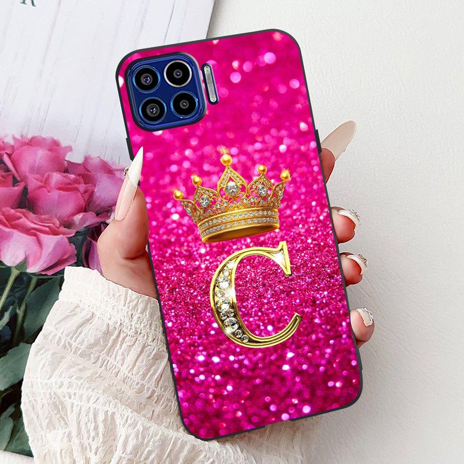 Чехол для Motorola One 5G Популярные буквы Цветочная корона Мягкий силикон Ударопрочный ТПУ Чехол для пары Для телефона Moto One 5G 2020