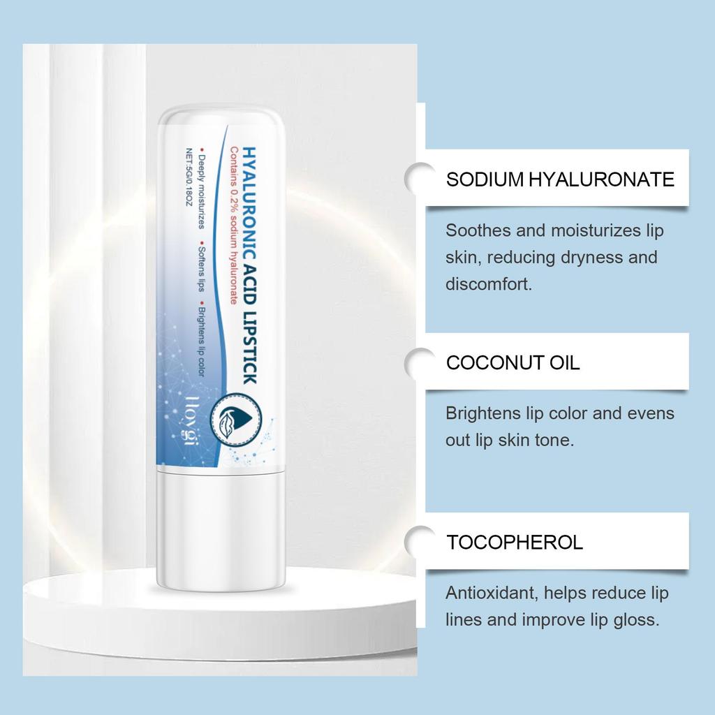 Гиалуроновый бальзам для губ Уход за губами Против растрескивания Питательный Осветляющий Увлажняющий Бальзам для губ Помада Уход за кожей губ